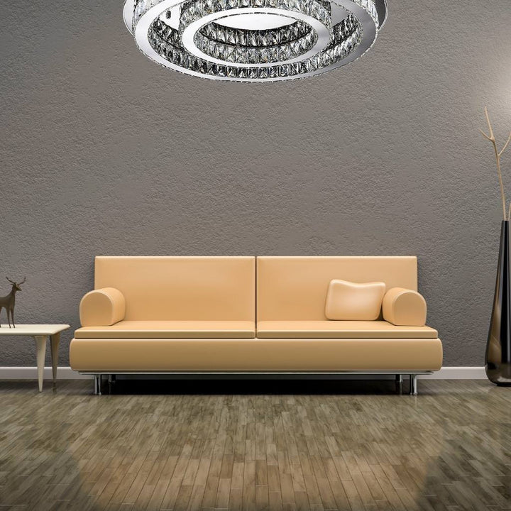  Aria LED Chandelier by Lux Decor Australia, gracefully illuminating a contemporary living room interior