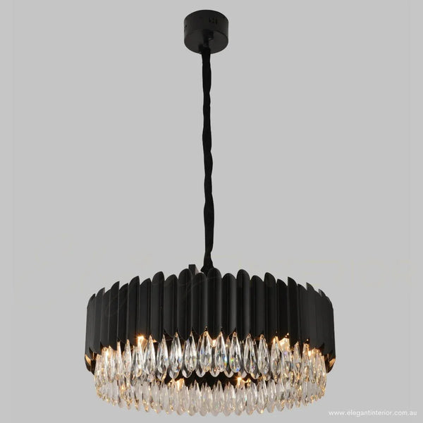Front view of Aura luxury modern pendant light in an elegant interior in Australia