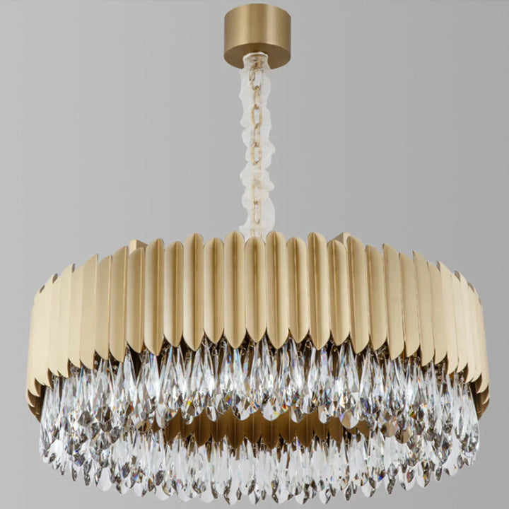 Front view of Aura luxury modern pendant light in an elegant interior in Australia