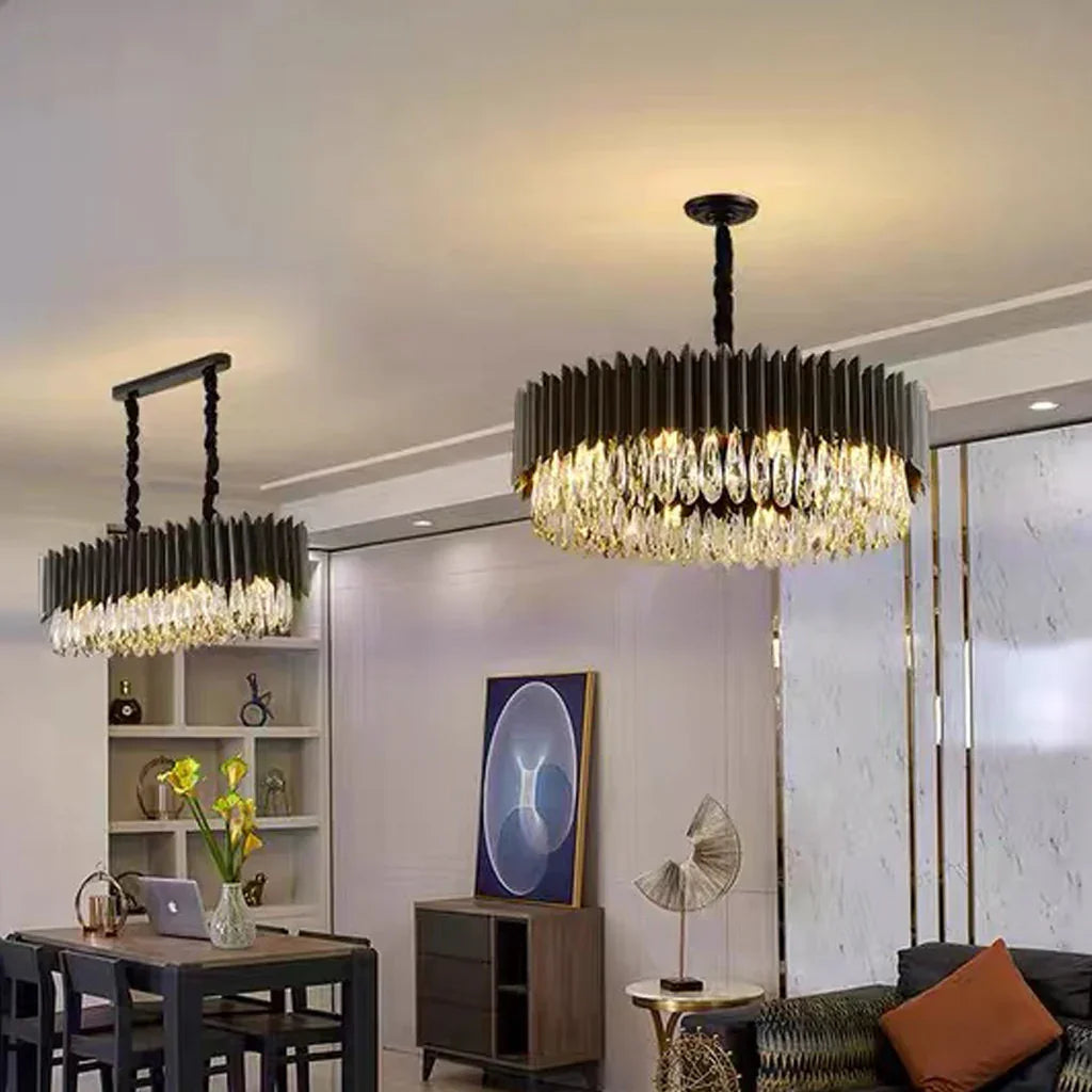 Aura luxury modern pendant light in an elegant living room interior in Australia