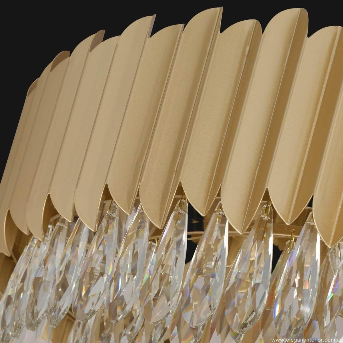 Detail view of Aura luxury modern pendant light in an elegant interior in Australia