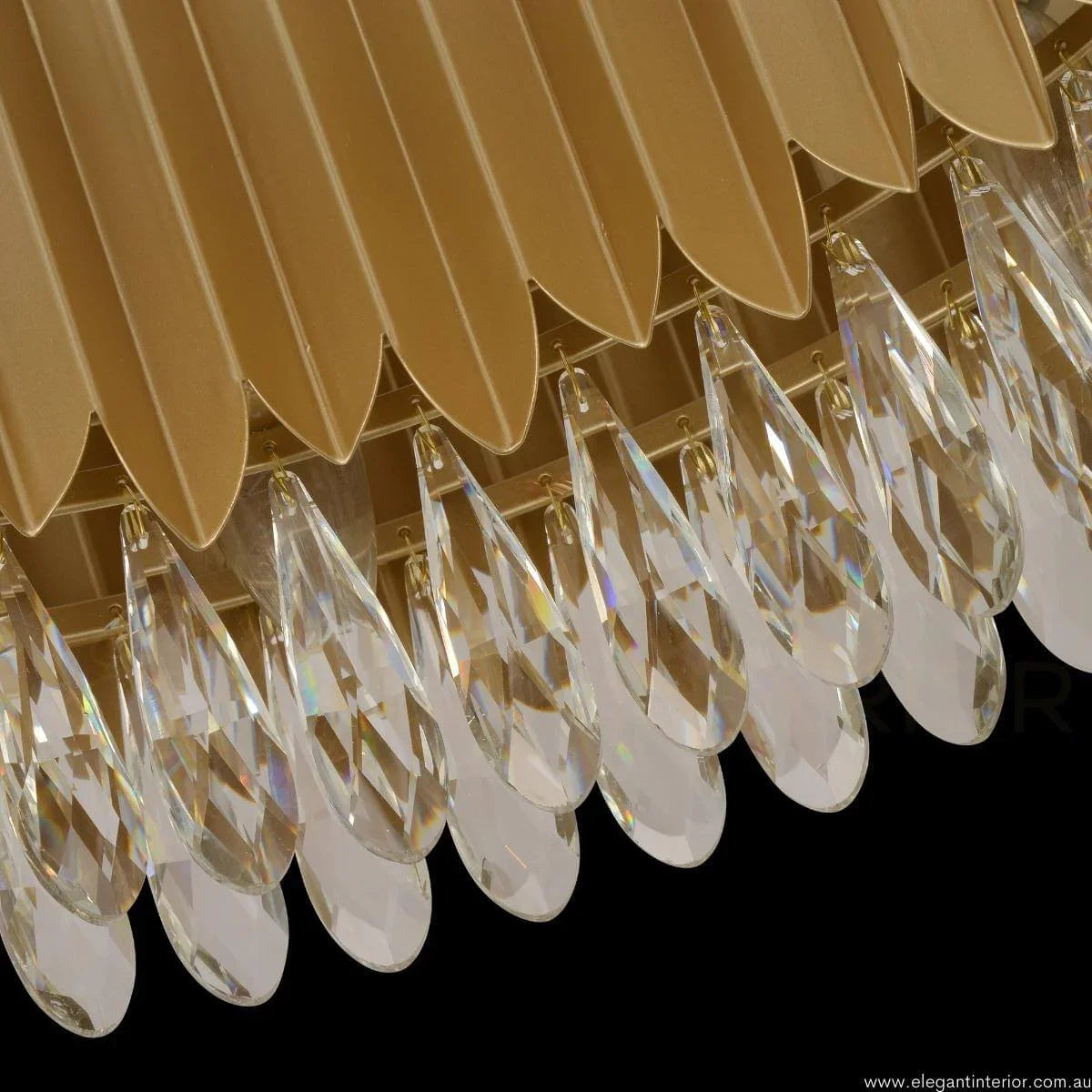 Detail view of AURA luxury modern pendant light in an elegant interior in Australia