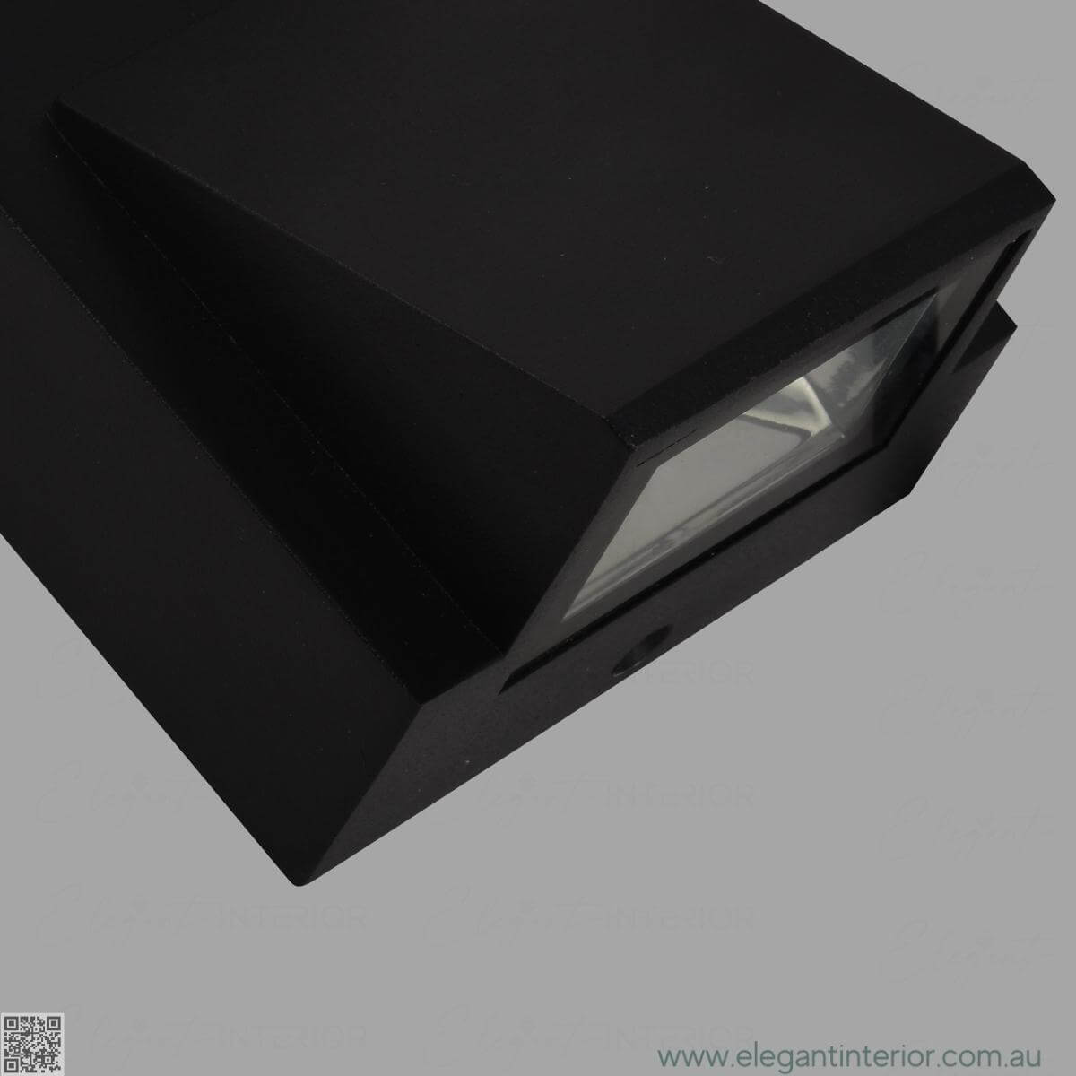 Light view of Avon 1210 wall light lamp, featuring warm glow and elegant modern design