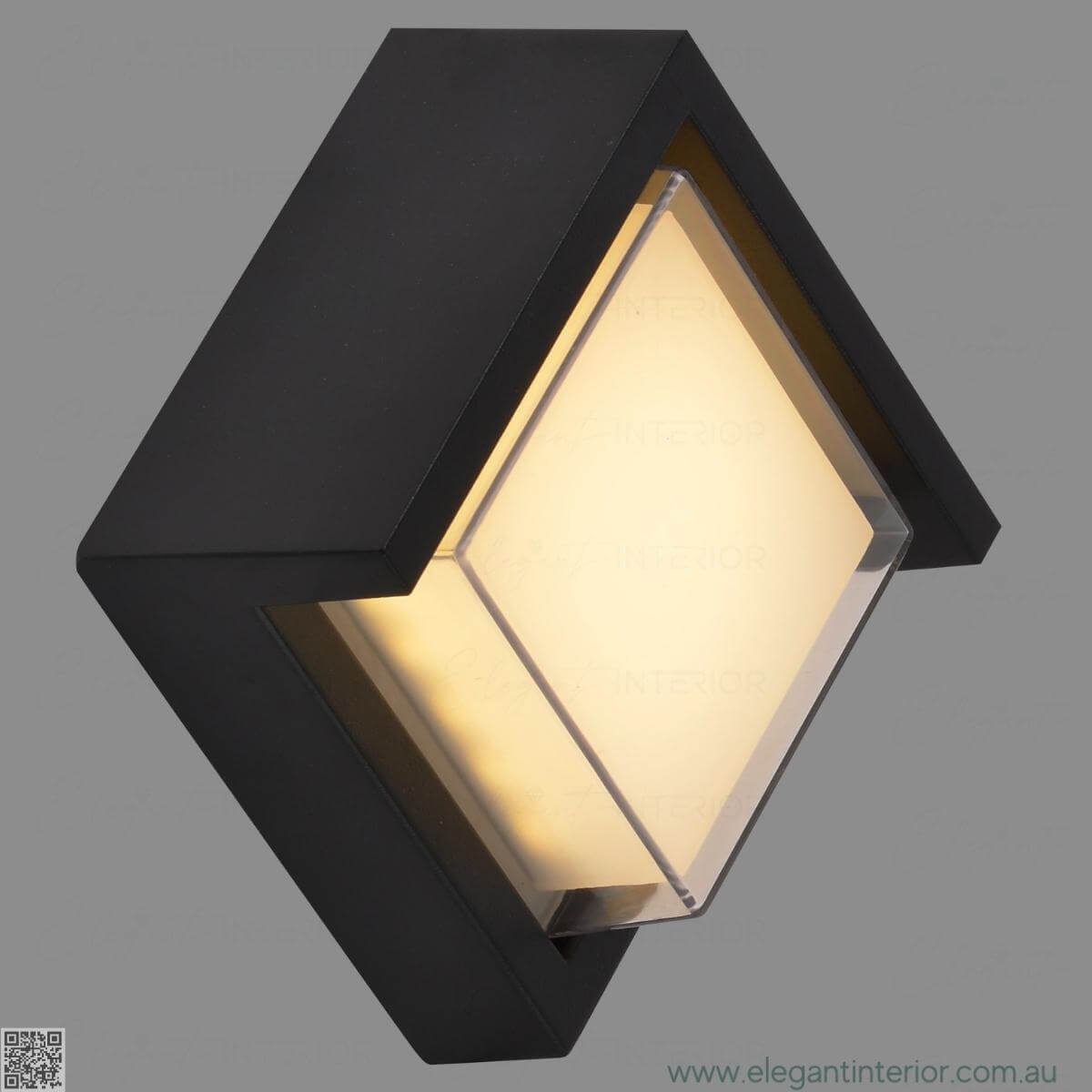 Avon 1212 wall light lamp on, illuminating elegant interior with warm ambient glow