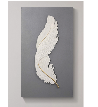 Custom-made feather 3D wall art , intricate modern decor piece for stylish interior walls