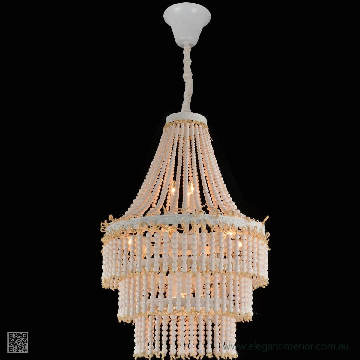 Dawn Chandelier with Wooden Beads – Elegant Interior Lighting from elegantinterior.com.au, View 3