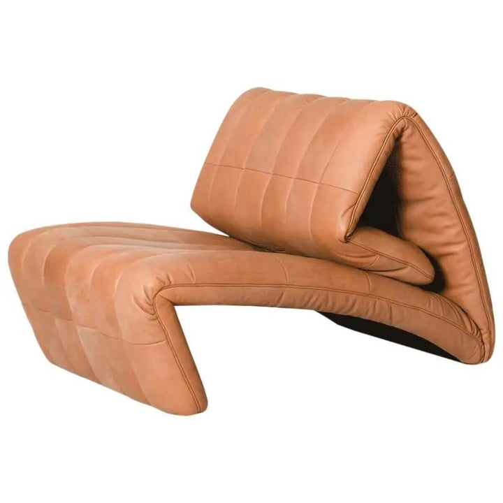 Side view of Desede leather armchair in Australia highlighting sleek design and premium leather