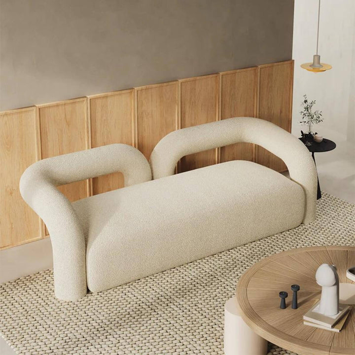 Side angle view of designer 3-seater chair in Australia highlighting sleek design and comfort