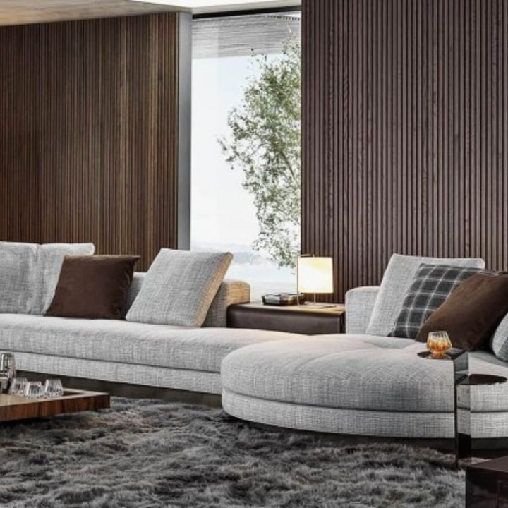 Elegant Right Chaise Sofa – Right Side View – Modern Luxury Seating – Comfortable Living Room