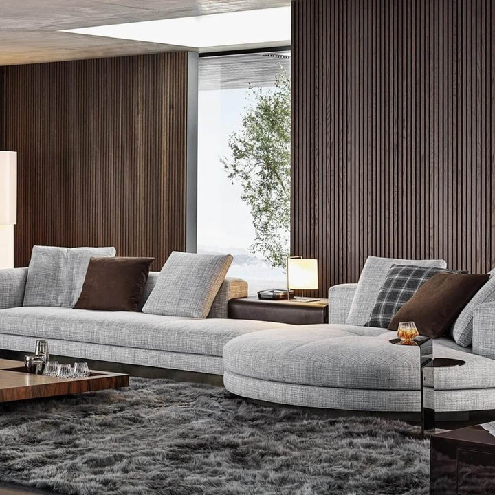 Elegant Right Chaise Sofa – Living Room Setting – Modern Luxury Comfortable Seating