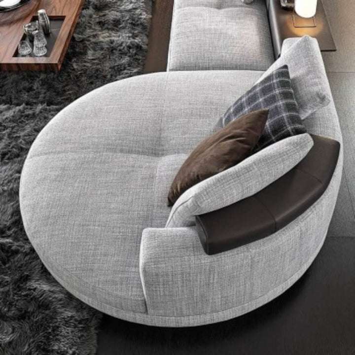 Elegant Right Chaise Sofa – Backside Top View – Modern Luxury Seating – Comfortable Living Room