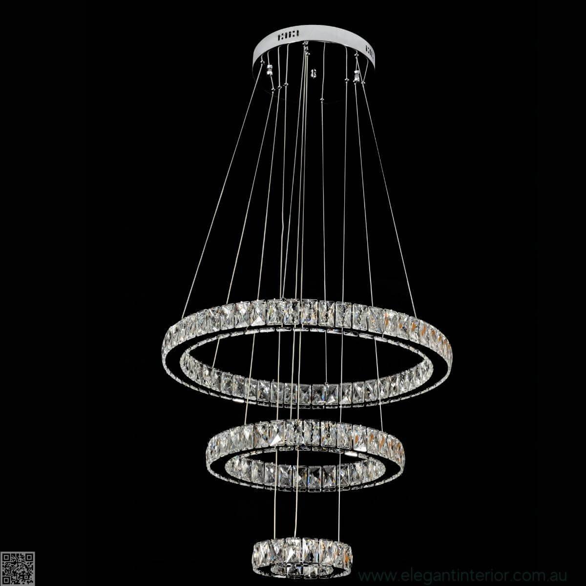  Front view of Diana pendant light in an elegant interior setting
