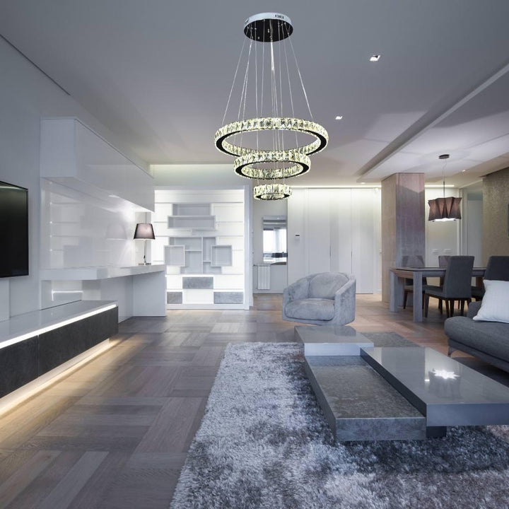  View of Diana pendant light in an elegant living room interior