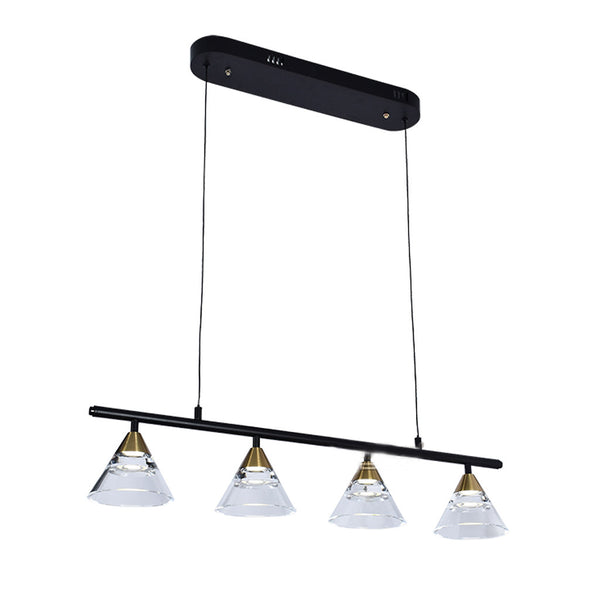 Side view of Elenor multiple ceiling pendant light with modern elegant design