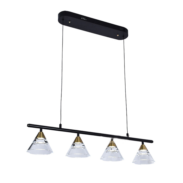 Side view of Elenor multiple ceiling pendant light with modern elegant design