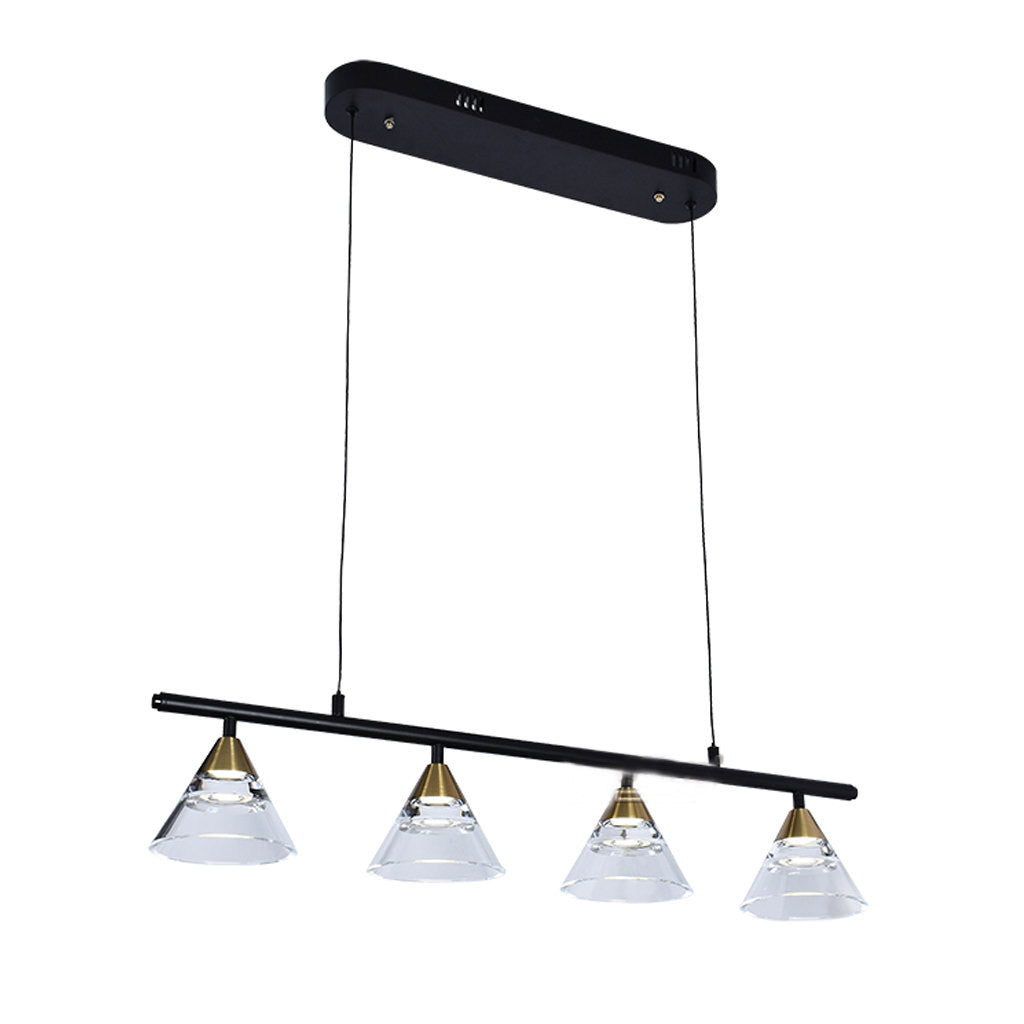 Side view of Elenor multiple ceiling pendant light with modern elegant design