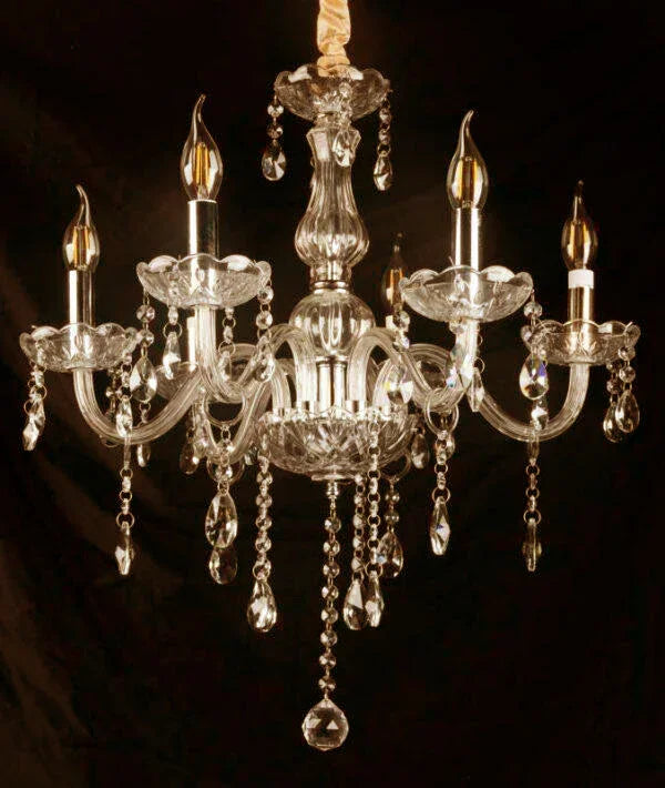 Front view of Elizabeth crystal chandelier, showcasing its elegant design