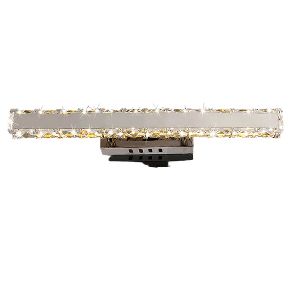 Front view of Kimia LED crystal wall light by Lux Decor with elegant modern design