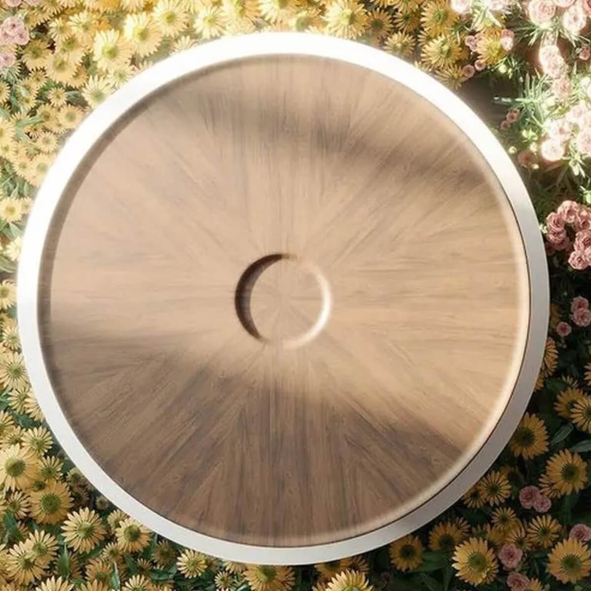 Tabletop view of Flair geometric coffee table in Perth showcasing unique modern design