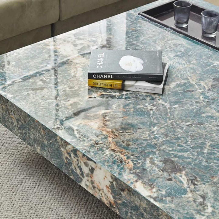 Detailed view of Freya coffee table highlighting design and texture in Australia