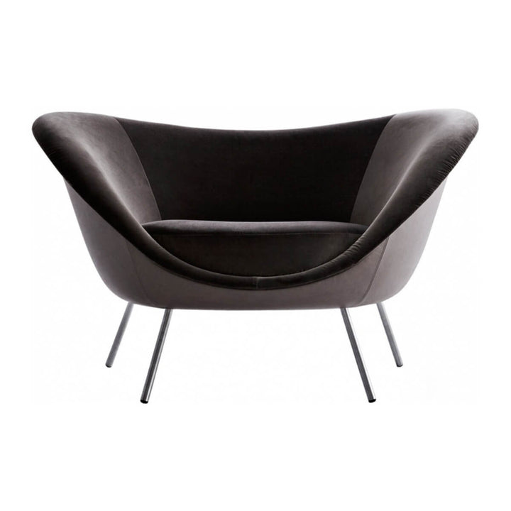 Front view of black Gio Ponty chair in Australia showcasing modern design and sleek finish