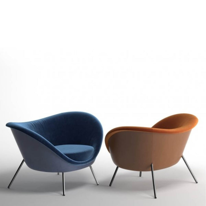 Side and back view of Gio Ponty chair in Australia highlighting sleek design and structure