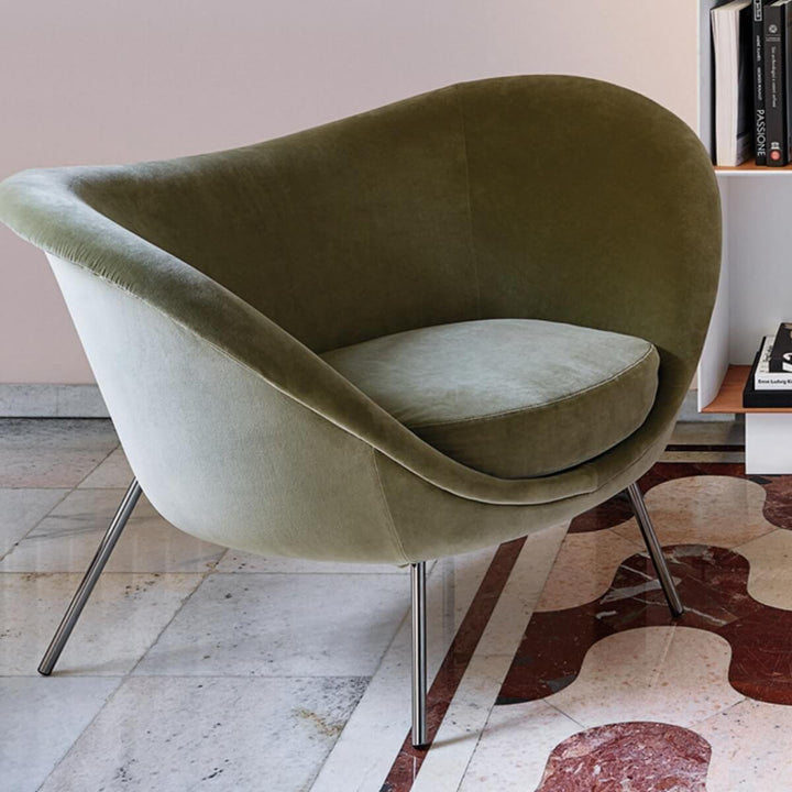 Side view of Gio Ponty chair in Australia highlighting sleek modern design and comfort