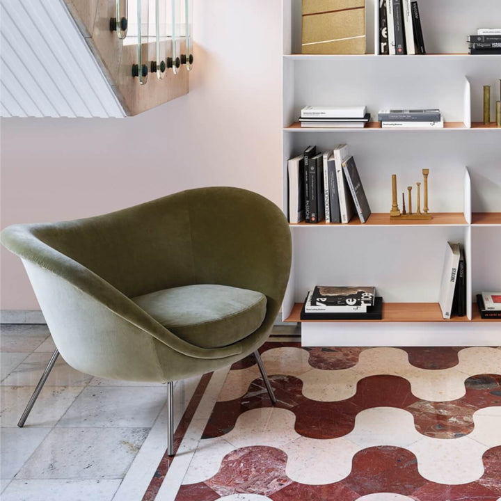 Side view of Gio Ponty chair in Australia showcasing sleek modern design and comfort