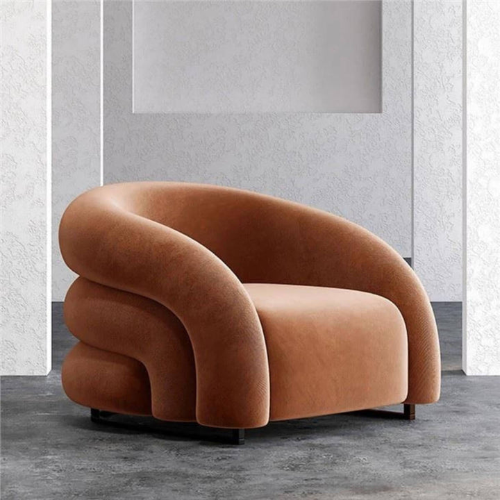 Side view of Giselle armchair in Australia showcasing stylish and ergonomic design
