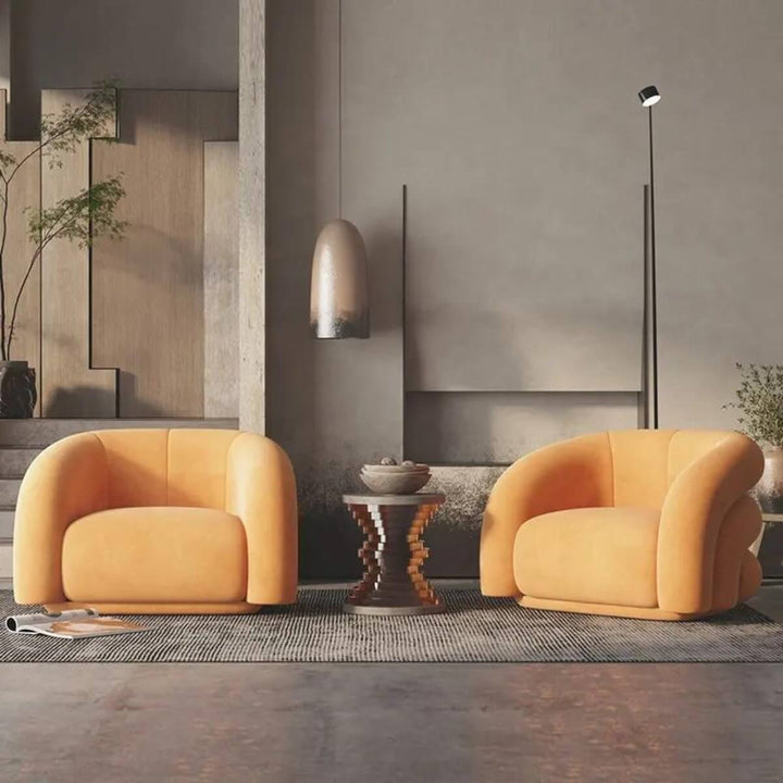 Front view of Giselle armchair in Australia showcasing elegant and comfortable design