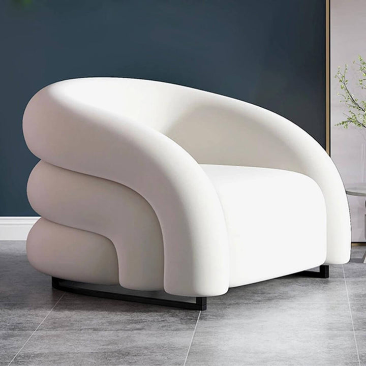 Side view of Giselle armchair in Australia showcasing elegant design and comfort