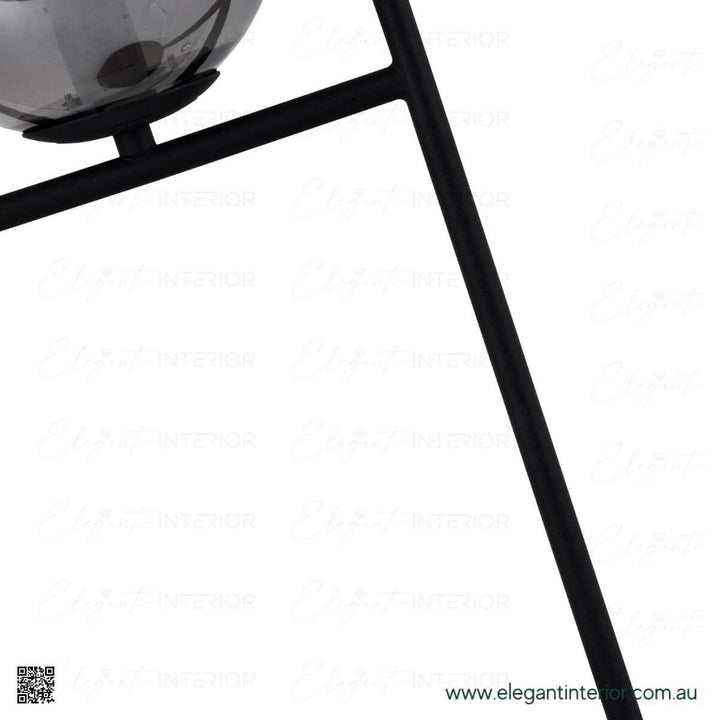 Stand detail view of Hugo table light lamp, highlighting sleek base with elegant modern design