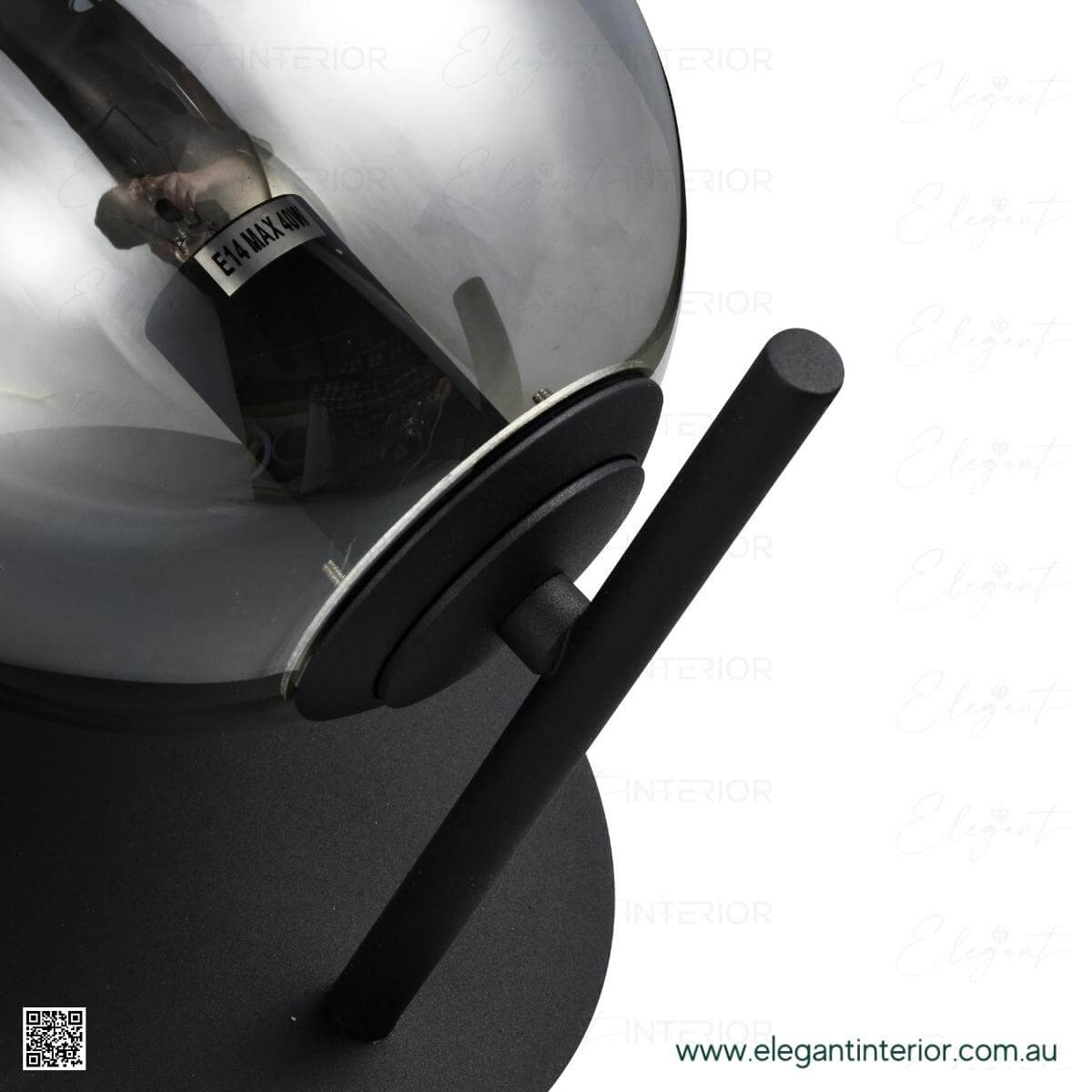 Hugo wall light lamp in elegant interior, stylish modern lighting with warm ambiance