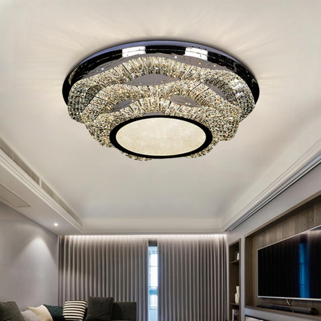 Isabelle-Modern Round LED K9 Crystal Ceiling Light Chandelier Lux Decor Australia