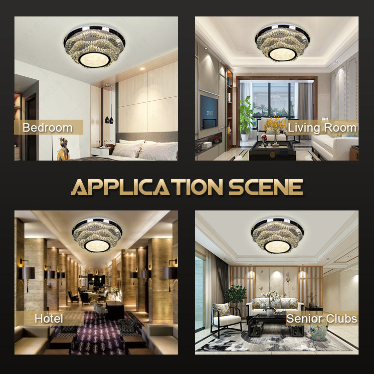 Isabelle-Modern Round LED K9 Crystal Ceiling Light Chandelier Lux Decor Australia