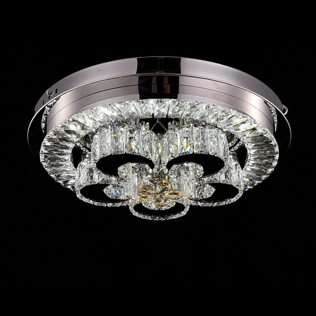  Front view of Jasmine LED gold chandelier in elegant Australian interior décor