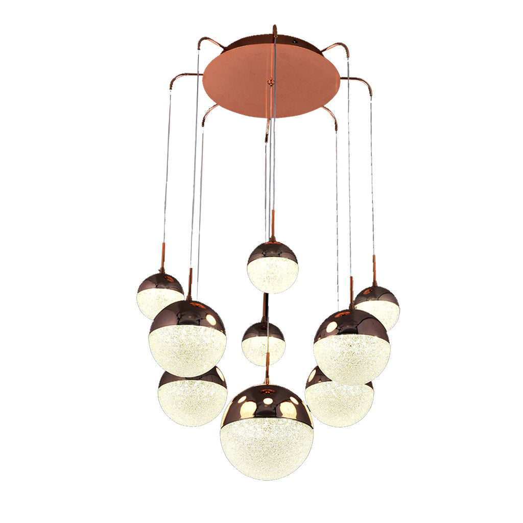 Leiah 9-light LED ceiling round pendant lights model 1 with modern elegant design