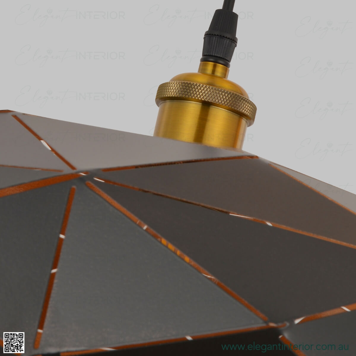 Close-up detail view of Luna pendant light highlighting intricate design and quality finish