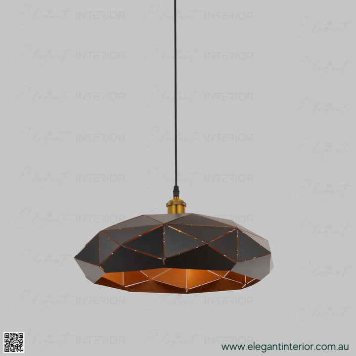 Front view of Luna pendant light, sleek modern design for elegant interior lighting