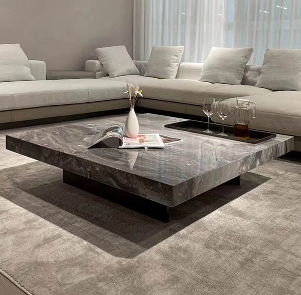 Luxury marble square coffee table – elegant high-end furniture for Australian interiors