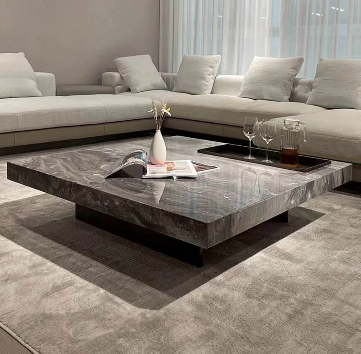 Luxury marble square coffee table – elegant high-end furniture for Australian interiors