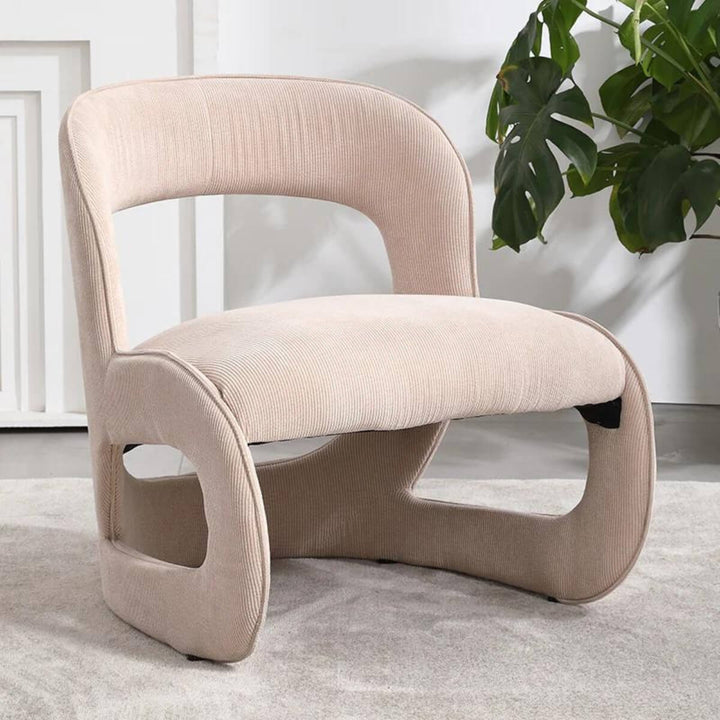 Side view of modern armchair in Australia showcasing sleek design and ergonomic comfort