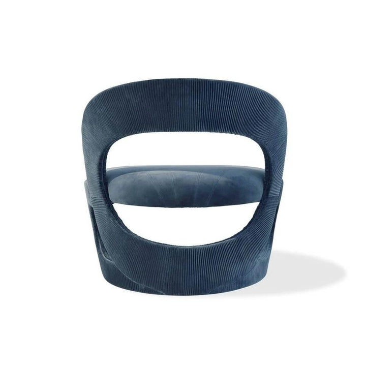 Back view of modern armchair in Australia showcasing sleek design and stylish finish