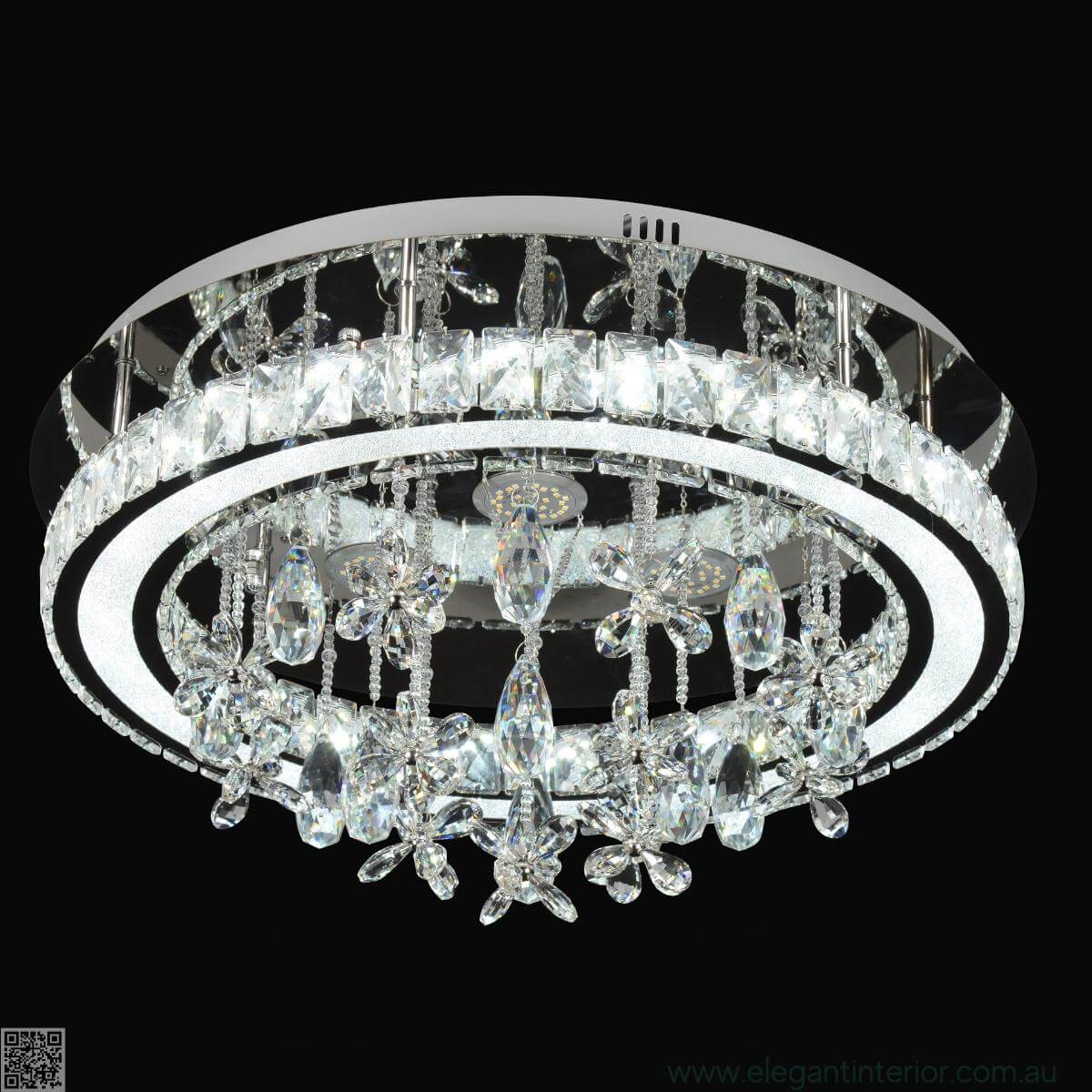Side view of Monica chandelier ceiling light showcasing elegant design and craftsmanship