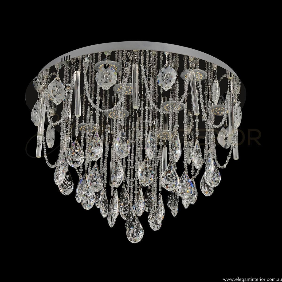Front view of Serina chandelier ceiling light in a stylish interior