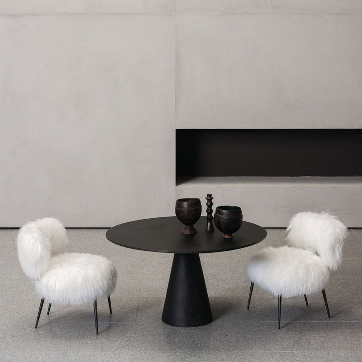 Sheep wool lounge chair in Australian living room showcasing cozy and elegant modern design