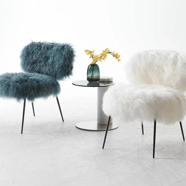 Sheep wool lounge chair in Australia featuring cozy texture and modern, stylish design