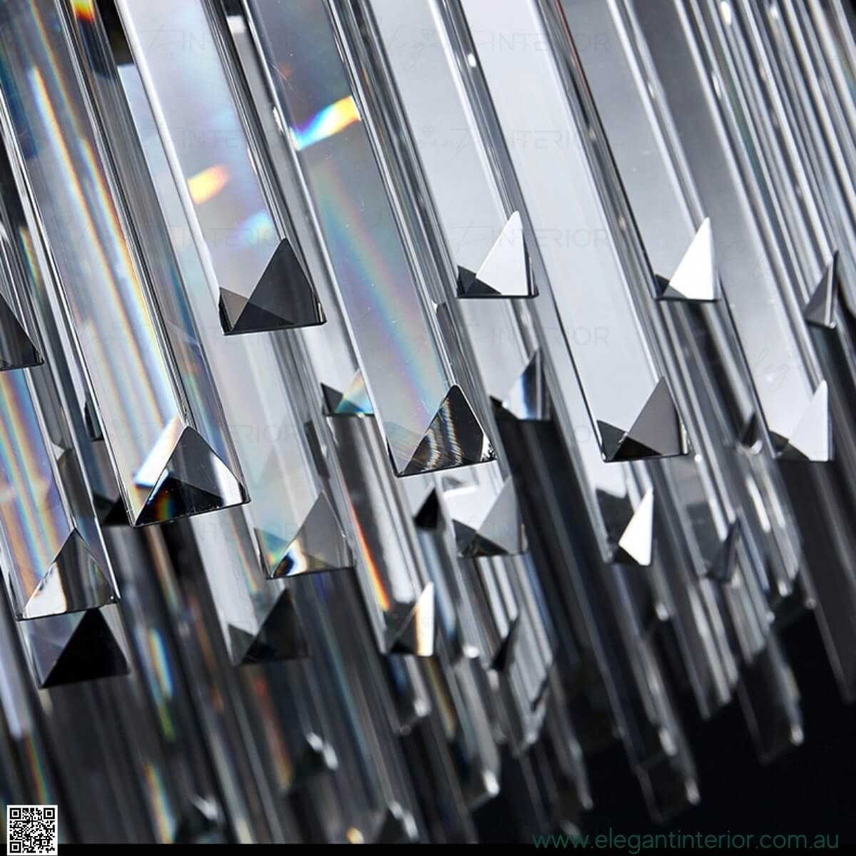 Detailed close-up view of Sophia luxury crystal chandelier showcasing sparkling crystal design