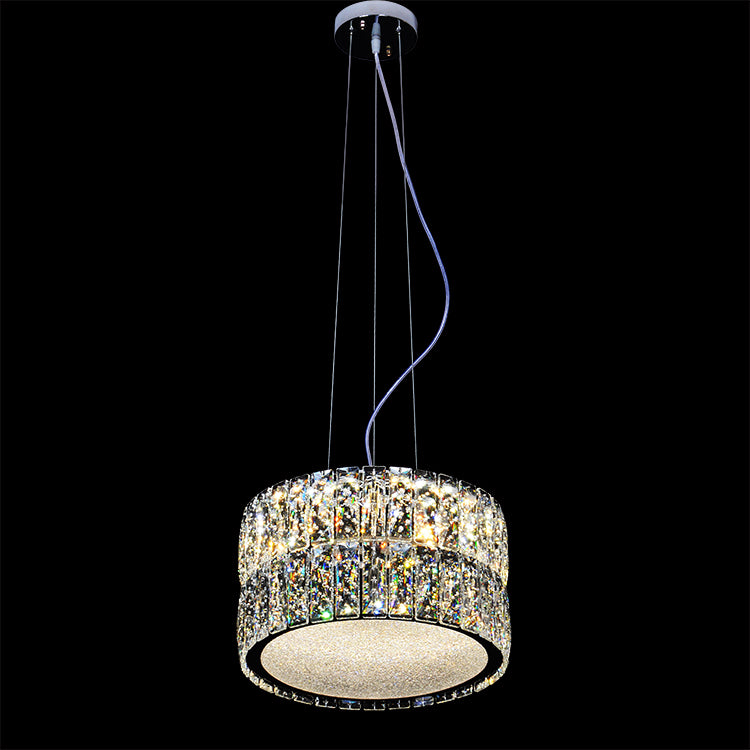 Front view of Tamara modern crystal ceiling light with sleek elegant design