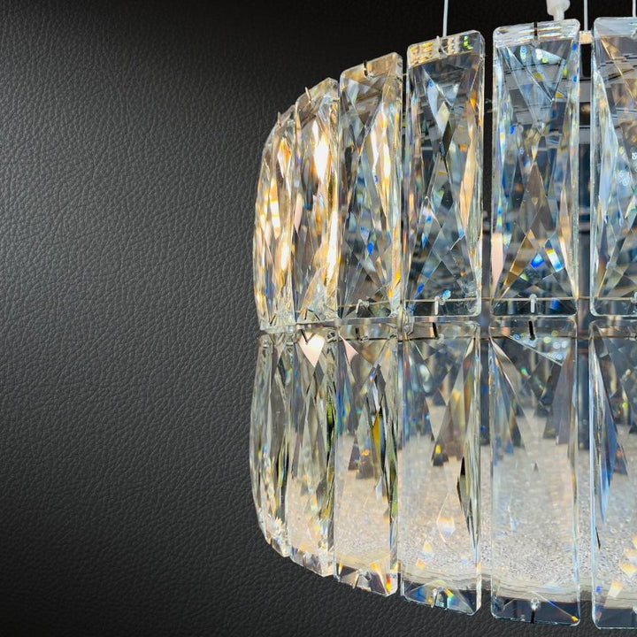 Close-up detail of Tamara modern crystal ceiling light showcasing intricate design